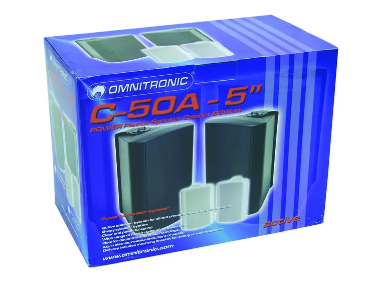 OMNITRONIC C-50A active white 2x 